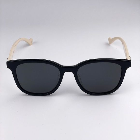 🔥 GUCCI Logo GG1001SK 003 Sunglasses Black White Gray Rectangle Women - Picture 3 of 9